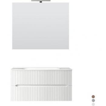 Mobile bagno sospeso linea stick 90 cm noce oro