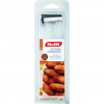 Kit para croquetas 10 mangas mas cornete inox de Ibili