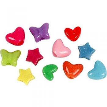 Perles en plastique forme D 10 mm