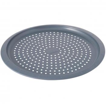 BergHOFF GEM Carbon Steel Pizza Baking Pan – Circular, Ventilated – Gray – Standard Size