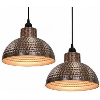 Ceiling Lamps 2 pcs Semi-spherical Copper Colour