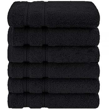 Casa Copenhagen Bella Serviettes de Toilette 6 pièces – Noir Foncé