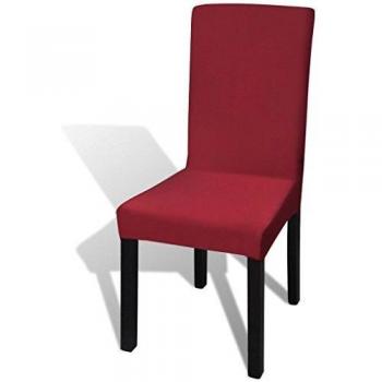 6 pcs Bordeaux Stretchable Chair Cover