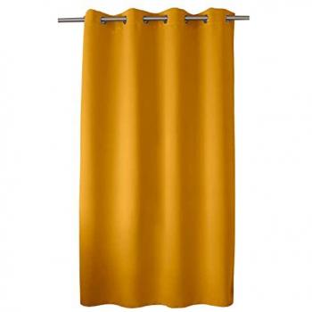 Rideau de nuit Obskur Moutarde 140x180 cm – 8 œillets