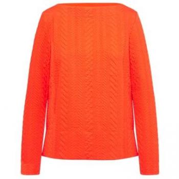 Red Label Da.Sweatshirt Damen – Jacquard‑Struktur mit U‑Bauch
