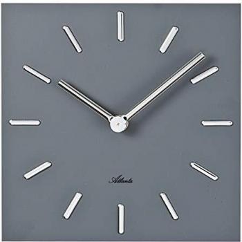 Atlanta Designer Wanduhr grau, 20x20 cm