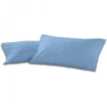 Funda de almohada azul claro