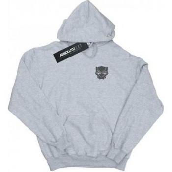 Sudadera de Mujer Black Panther en Negro Total con Impronta en Pecho