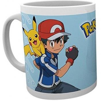 Weiße Pokémon Ash‑Tasse – Limitierte Auflage