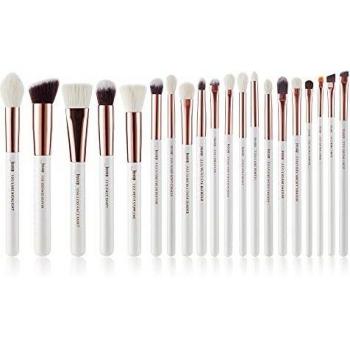 Jessup 20-teiliges Pinsel-Set für Make-up, Perlweiß/Roségold