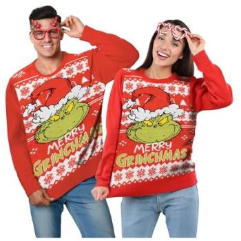 Grinch Sweatshirt Unisex in Rot M