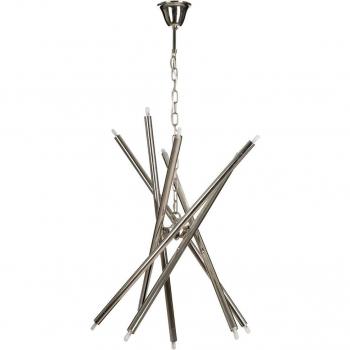 Lampadario sospeso 82 x 82 x 34,3 cm Cristallo e Metallo Argento