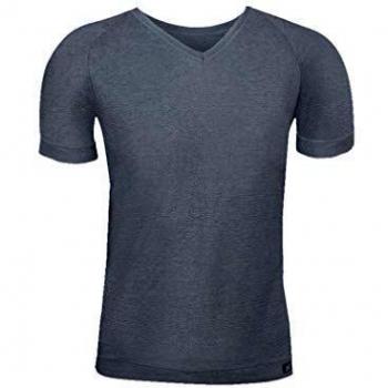 Camiseta interior de algodón egipcio para hombre gris oscuro manga corta