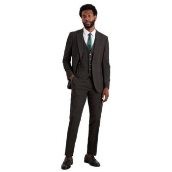 Burton Men's Charcoal Slim Fit Essential Suit Trousers