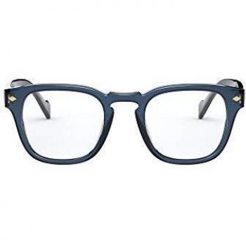 Vogue Vo5331 Man's Square Blu Eyewear with 2760 Colored Blue Lenses and Matte Black Frame