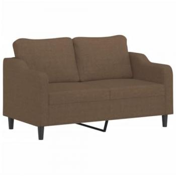 Sofá de 2 plazas de tela marrón 140 cm Vidaxl
