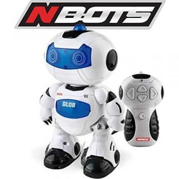 Ninco Nbots Robot Glob avec lumière et Son (NT10039), Blanc/Bleu