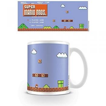 Super Mario Retro title Ceramic Mug, Multicolor