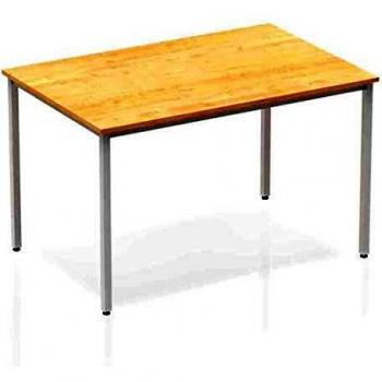 Impulse Straight Table 1200 Maple Box Frame Leg Silver