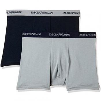 Emporio Armani Men's 111268CC717 Boxer Briefs Grey/Marine L
