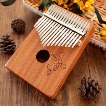 Kalimba de 17 teclas de caoba, piano de pulgar para principiantes y niños