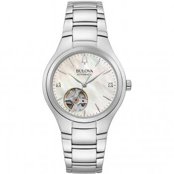 Bulova 96P247 Damenuhr Sutton Automatik 34mm Stahl/Perlmutt