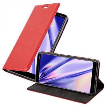 Funda de Protección Rojo Manzana para Nokia 7 PLUS con Cierre Magnético