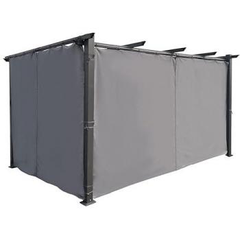 Jet-Line Gardine für Pavillon Luxor anthrazit 2er Set 3m Breite
