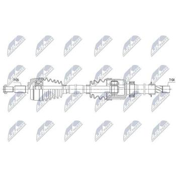 NTY NPW-RE-188 Arbre de transmission