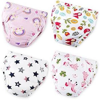 Heekcaa 4 Pack Potty Training Underwear for Baby Girls