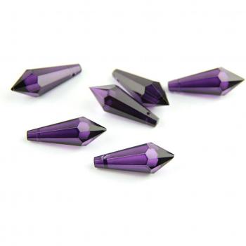 Dark Purple Icicle Crystal Prism Suncatcher 38mm