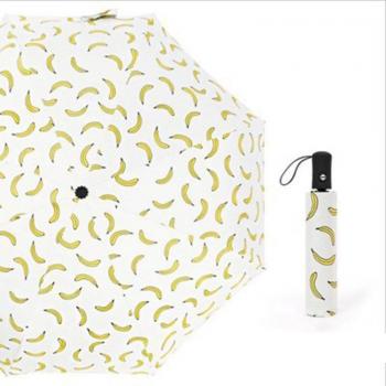 Folding UV Umbrella with Animal and Fruit Patterns