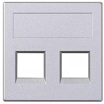 Simón SG Placa de Voz y Datos 500 con 2 Conectores Nexans