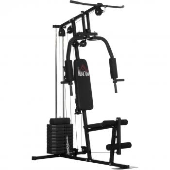 HOMCOM Multifunction Home Gym Machine with 45kg Weight Stacks