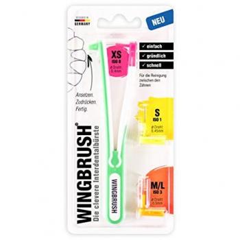 WingBrush Starter-Set – Interdentalbürste mit 3 Aufsätzen in verschiedenen Größen