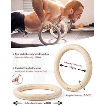 Holzringe für das Home-Workout – GHB, 28 mm / 32 mm