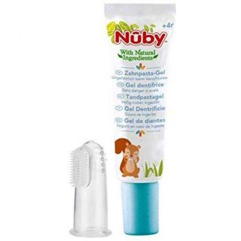 Pasta Dientes Bebé Citrogamix Nuby 20g + Cepillo dedaL de Silicona 4m+
