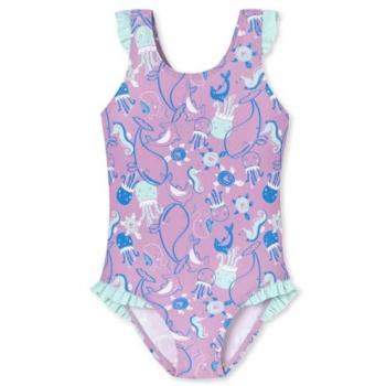 SCHIESSER Kinder Badeanzug Aqua mit recyceltem Material und Rüschen