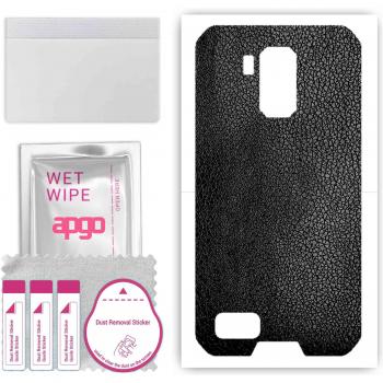 Black Leather Wrap Film for Ulefone Armor X7 Pro