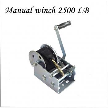 Manual Winch with Galvanized Nylon Rope 2500 LB