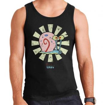 Men’s Gary Spongebob Retro Japanese Vest – Black