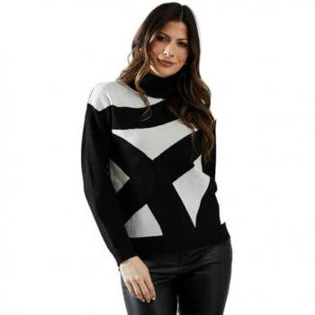 Luxe Front-Detail Rib Neck Jumper