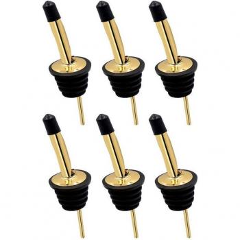 Gold Liquor Pourers with Cap Covers