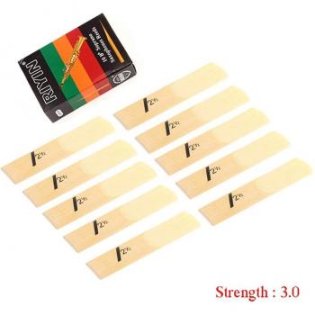 Premium 10-Piece Soprano Saxophone Reed Set Bb Key Strength 1.5 to 4.0