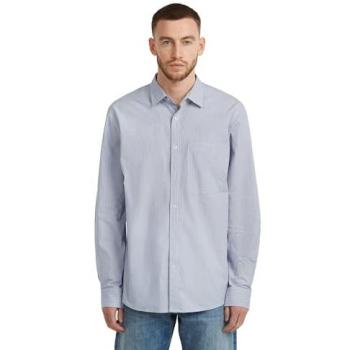 Talla L Camisa G‑Star Azul One Pocket – Tejido de Algodón
