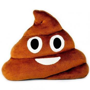 Coussin Émoticône Ronde Marron