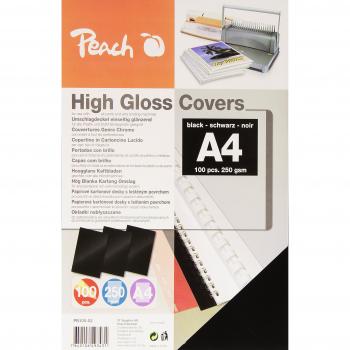 Peach A4 Black Binding Sheets, 100 Count