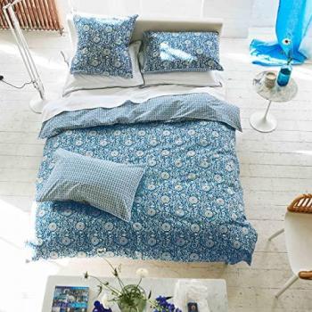 Percale Couette Imprimée SHAQUI – Bleu Porcelain 240x220 cm