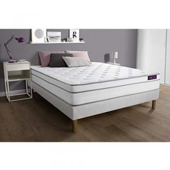 Matelas 160x200 Memo Luxe Ressorts ensachés + mémoire de forme 5 zones de confort MAXI épaisseur