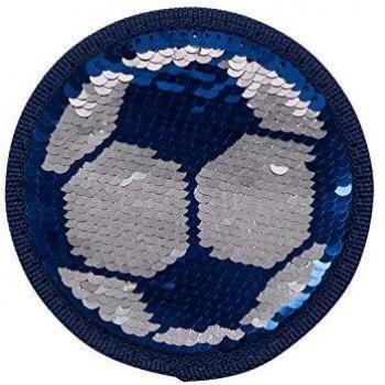 SCHOOL-MOOD Pailetten-Patchy, Klett-Patchies für Schultaschen und Zubehör (Dino)